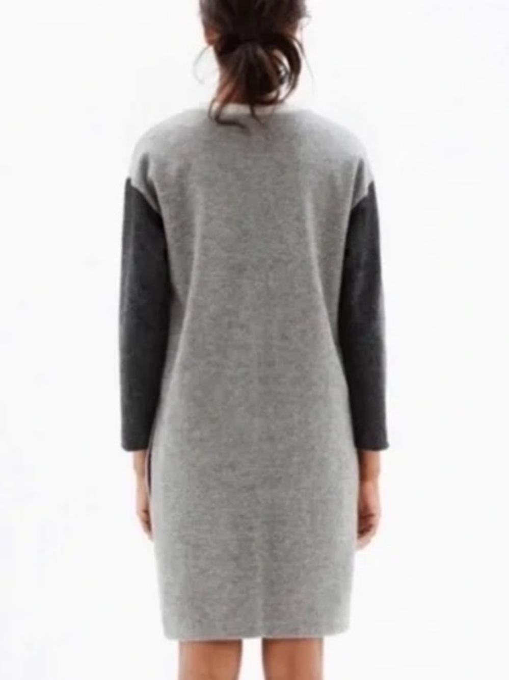 MADEWELL Geotilt Color Block Wool Blend Shift Dress Size Medium - Picture 2 of 7